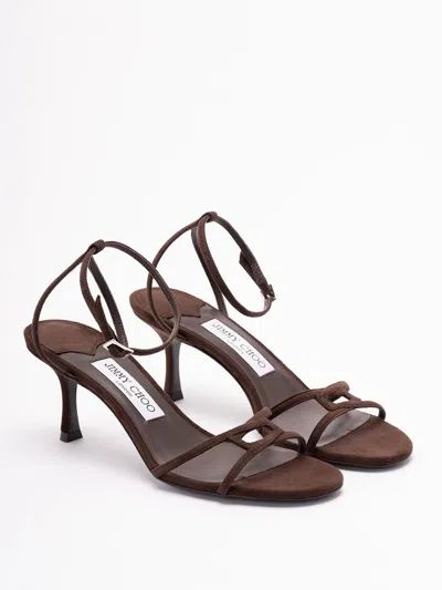 Jimmy Choo 1998 Leo Suede Ankle-strap Sandals