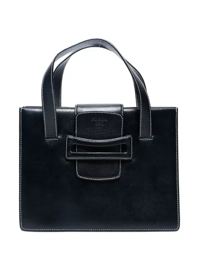 Pre-owned Prada 2010-2020 Saffiano Handbag In Black