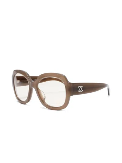 Pre-owned Chanel 2010-2020s Interlocking Cc Square-frame Glasses