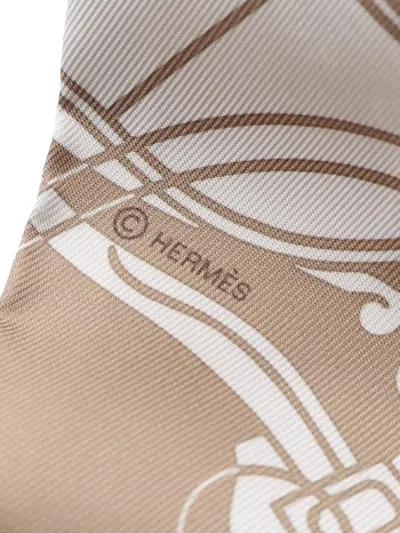 Pre-owned Hermes 2020s Ex-libris Silk Scarf