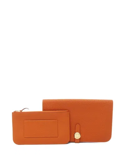 Pre-owned Hermes 2002 Dogon Gm Bi-fold Wallet