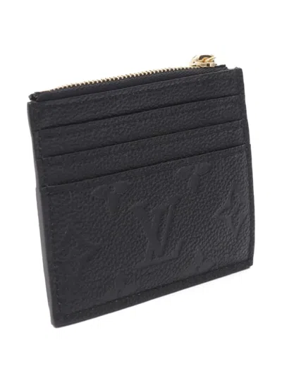 Pre-owned Louis Vuitton 2021 Porto Cult Flora Cardholder In Black
