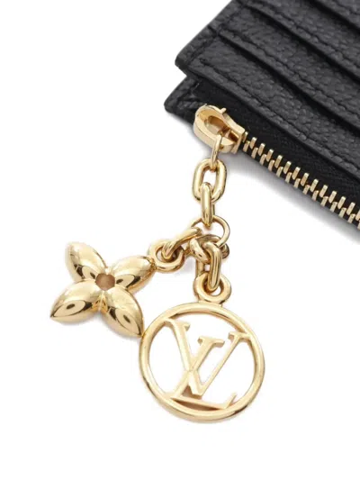 Pre-owned Louis Vuitton 2021 Porto Cult Flora Cardholder In Black