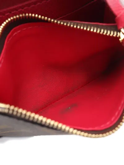 Pre-owned Louis Vuitton 2018 Porte-monnaie Rosary Coin Purse In Brown