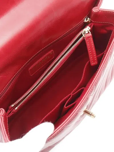 Pre-owned Chanel 2017-2018 Coco Handle 29 Handbag In Red