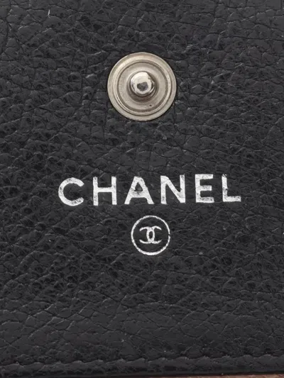 Pre-owned Chanel 2006-2008 Coco-mark Stitch Wallet In Black