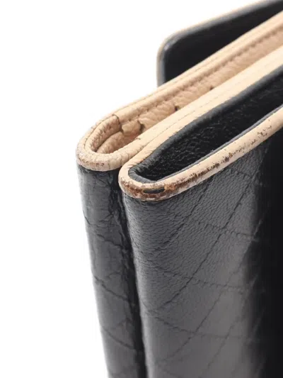 Pre-owned Chanel 2006-2008 Coco-mark Stitch Wallet In Black