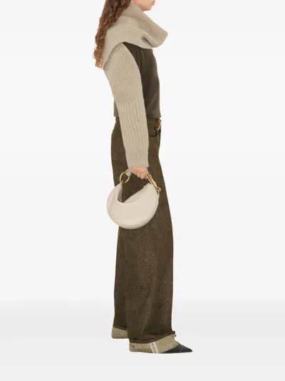Burberry Ribbed-knit Scarf Top In Neutral
