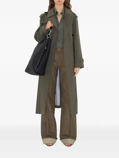 Burberry Long Wool Trench Coat