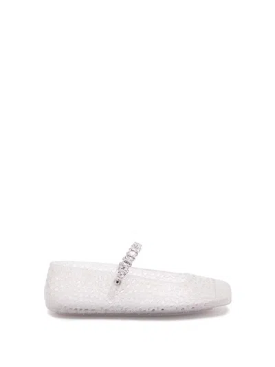 Jimmy Choo The Jelly Crystal-embellished Ballet Flats
