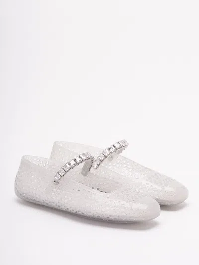 Jimmy Choo The Jelly Crystal-embellished Ballet Flats
