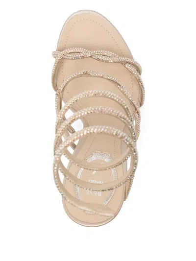 René Caovilla Flat Sandals Rene Caovilla Woman Color Beige In Neutral