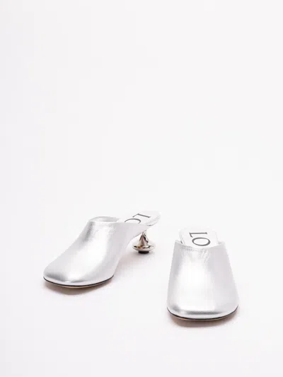 Loewe Toy Mule In Laminated Lambskin In Transparent