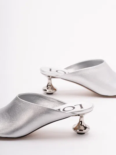 Loewe Toy Mule In Laminated Lambskin In Transparent