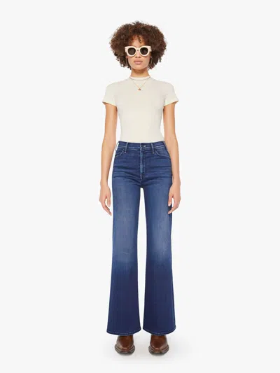 Mother The Hustler Roller Sneak Homecoming High Jeans In Blue - Size 33