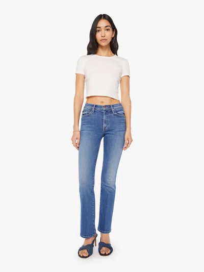 Mother The Insider Sneak High-waisted Bootcut Jeans In Loafers And Lassos In Blue