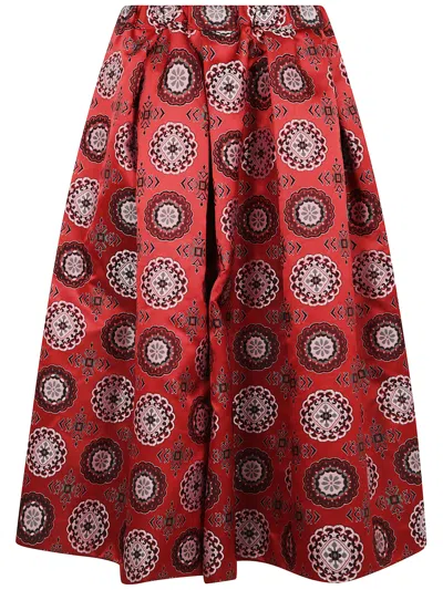 Comme Des Garçons Woman Midi Pleated A-line Skirts