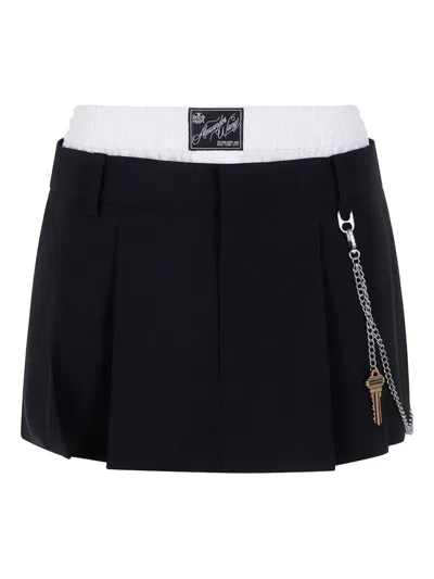 Alexander Wang Pre-styled Pleated Skort With Chain By