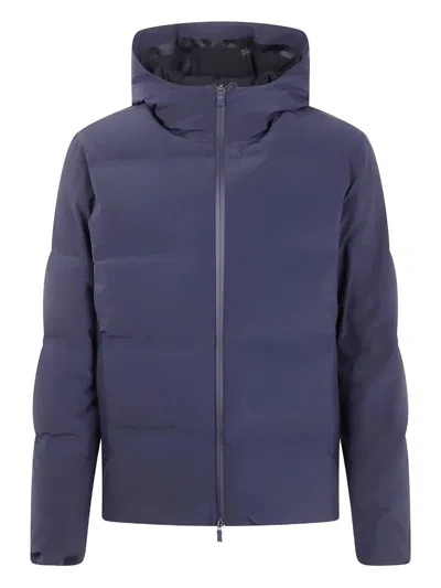 Herno New Impact Hooded Puffer Jacket In Blue