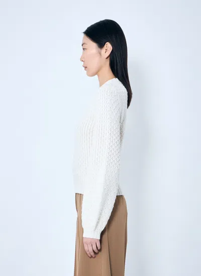 Max Mara Women Wool And Cashmere Decorative-stitch Sweater In Neutral