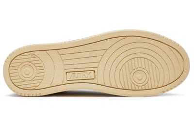 Autry Medalist Low Leather And Suede 'white Beige Blue' In White