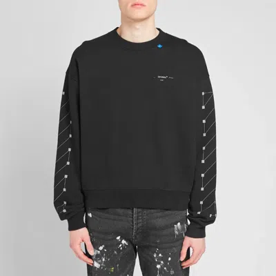 Off-white Bian Boxian Same Style Logo Sweater In Black