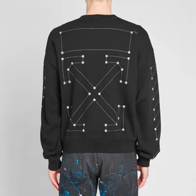 Off-white Bian Boxian Same Style Logo Sweater In Black