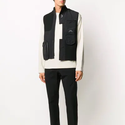 A-cold-wall* Assymetric 3d Pocket Puffer Gilet 'black' In Black