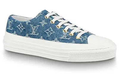 Pre-owned Louis Vuitton (wmns)  Lv Stellar Low Top Denim Blue