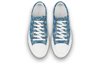 Pre-owned Louis Vuitton (wmns)  Lv Stellar Low Top Denim Blue