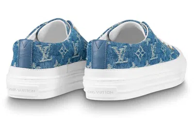 Pre-owned Louis Vuitton (wmns)  Lv Stellar Low Top Denim Blue