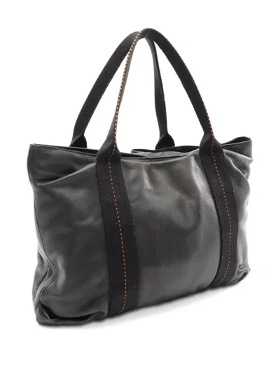Pre-owned Hermes 2000 Caravan Horizontal Handbag In Black