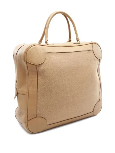 Pre-owned Hermes 2003 Omnibus Gm Handbag In Neutral