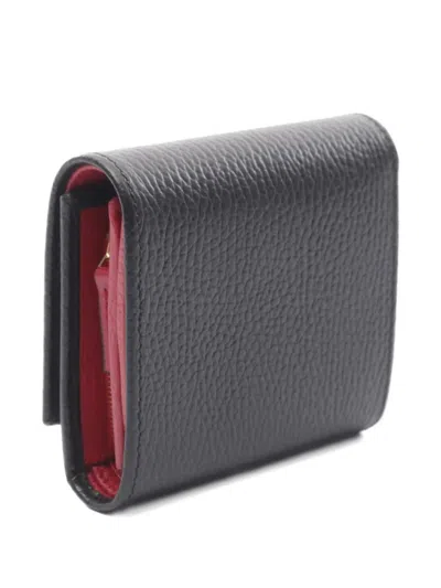 Pre-owned Gucci 2010s Small Double G Wallet In Black