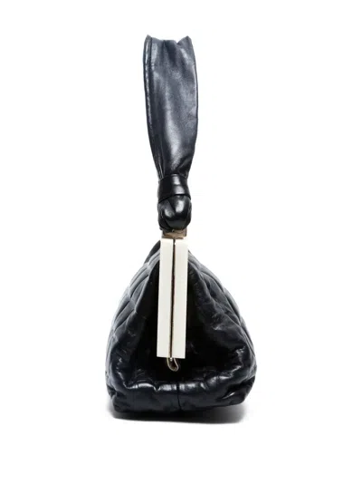 Pre-owned Chanel 2002 Choco Bar Quilted Lambskin Shoulder Bag