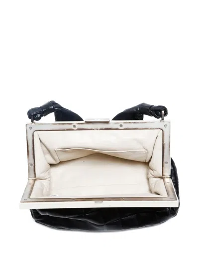 Pre-owned Chanel 2002 Choco Bar Quilted Lambskin Shoulder Bag