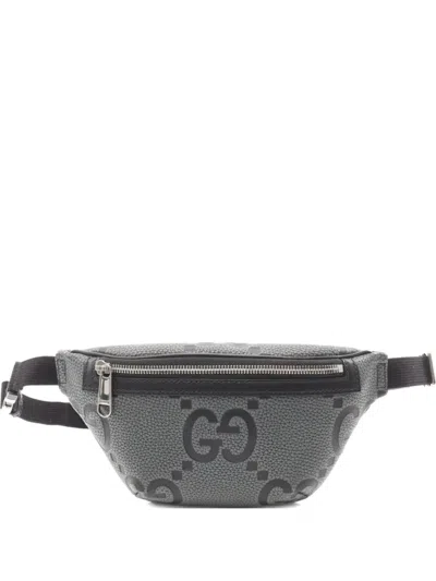 Pre-owned Gucci 2020s Small Jumbo Gg Waist Bag In Gray