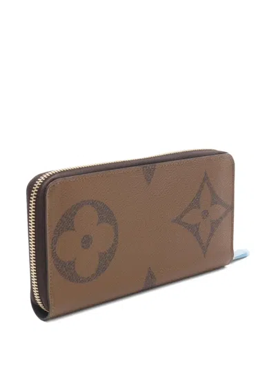 Pre-owned Louis Vuitton 2021 Zippy Monogram Zipper Wallet In Brown