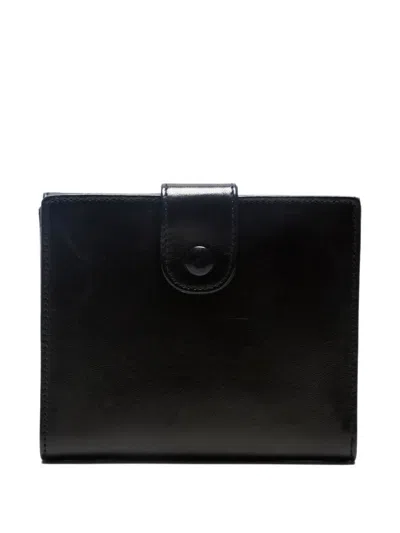 Pre-owned Chanel 1994-1996 Interlocking Cc Wallet In Black