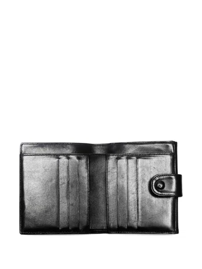 Pre-owned Chanel 1994-1996 Interlocking Cc Wallet In Black