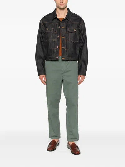 Carhartt Flint Trousers Elasticated Waistband In Green