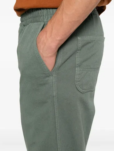 Carhartt Flint Trousers Elasticated Waistband In Green