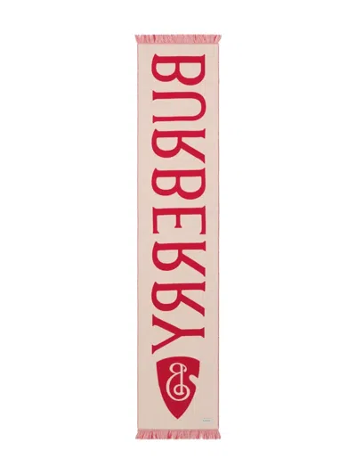 Burberry Logo-jacquard Scarf In Red