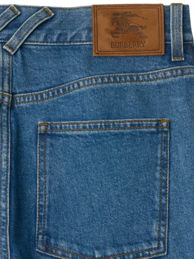 Burberry High-waisted Flared Denim Jeans In Blue