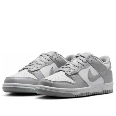 Nike (gs)  Dunk Low 'white Light Smoke Grey' In Multi