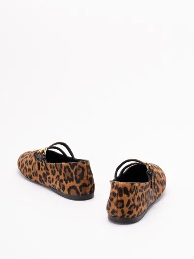 Prada Leopard-print Pony Hair Mary Jane Ballet Flats