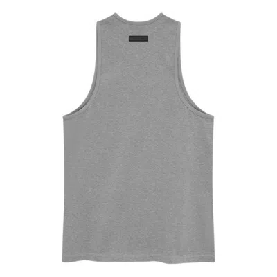 Essentials Fear Of God  Tank Top 'dark Heather Oatmeal' In Gray