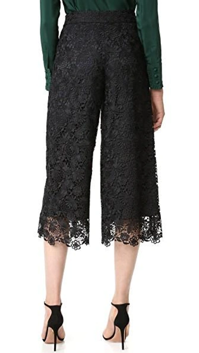 Shop Diane Von Furstenberg Dvf Holly Lace Pants In Черный/черный