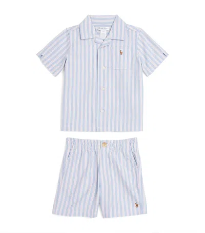 Ralph Lauren Cotton Shirt And Shorts Set In Multi