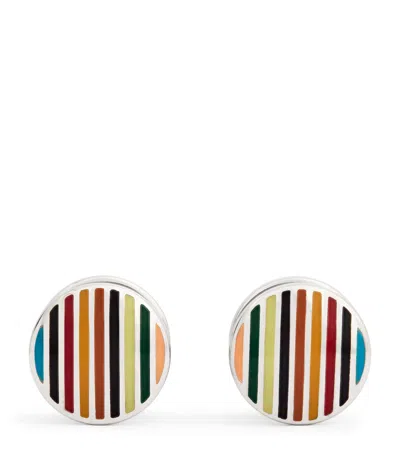 Paul Smith Signature Stripe Round Cufflinks